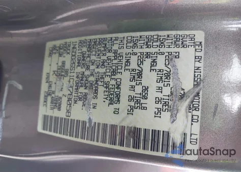 2001 Nissan Frontier Xe z USA, uszkodzony, nr VIN 1N6DD26S11C378058